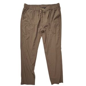 Multipants Mens 3XL Brown Nylon Stretch Joggers Elastic Waist Hiking Pants 0138